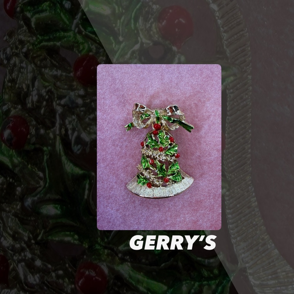 EUC Gerry’s Vintage Style Holiday Bell Brooch